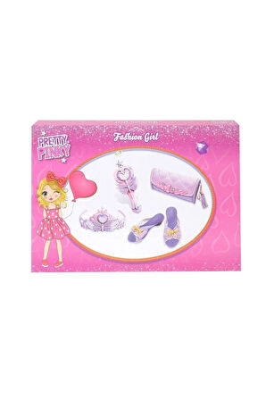 Kız Erkek Çocuk Oyuncak 4376 Pretty Pinky Kokoş Terlik Gözlük Tarak Set -Sunman Kız Erkek Çocuk Oyun