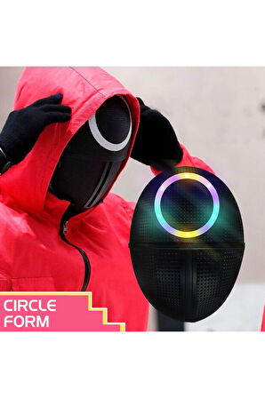 Kız Erkek Çocuk Eğlenceli Oyuncaklar Squıd Game Işıklı Maske ışık efektli (ışık fonksiyonlu) Yuvarla