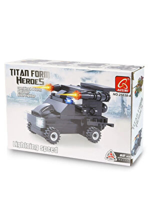 Kız Erkek Çocuk Oyuncak Ausini Titan Form Heroes-4 Lightning Speed 82 Parça Kız Erkek Çocuk Oyuncak