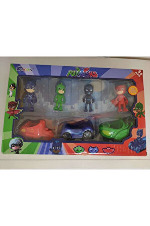 Kız Erkek Çocuk Eğlenceli Oyuncaklar Pjmasks Arabalı Pijamaskeliler Set