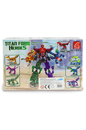 Kız Erkek Çocuk Oyuncak Ausini Titan Form Heroes-4 Velaciraptor 106 Parça Kız Erkek Çocuk Oyuncak Eğ