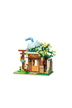 Kız Erkek Çocuk Oyuncak KP-28021 Keeppley Milk Tea Shop Blok Seti -Vagon life Kız Erkek Çocuk Oyunca