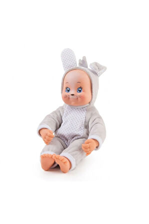 Kız Erkek Çocuk Oyuncak 7600210121 Minikiss Hayvan Kıyafetli Bebek 30cm Kız Erkek Çocuk Oyuncak Eğit