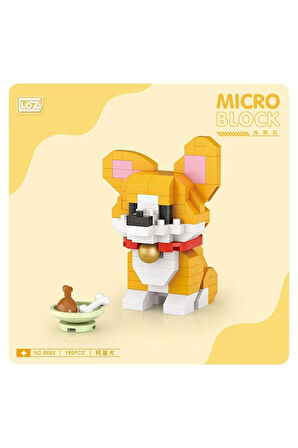 Kız Erkek Çocuk Oyuncak LZ8605 LOZ Köpek Blok Seti Mini Poşet -Vagon life Kız Erkek Çocuk Oyuncak Eğ
