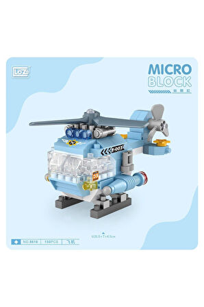 Kız Erkek Çocuk Oyuncak LZ8616 LOZ Helikopter Blok Seti Mini Poşet -Vagon life Kız Erkek Çocuk Oyunc