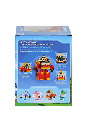 Kız Erkek Çocuk Oyuncak POLI MRT-686 Sesli ve Işıklı Robocar Poli Büyük Transforming Robot Roy -Neco