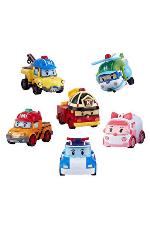 Kız Erkek Çocuk Oyuncak POLI ZR-914 Robocar Poli Gogo Deluxe 6 Lı Set - Kız Erkek Çocuk Oyuncak Eğit