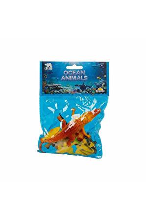Kız Erkek Çocuk Oyuncak 0704 Okyanus Hayvanları Poşetli Hayvan Oyun Seti Kız Erkek Çocuk Oyuncak Eği