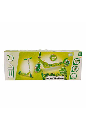 Kız Erkek Çocuk Oyuncak Evo 2 Tekerlekli Katlanabilir Dino Inline Işıklı Scooter Kız Erkek Çocuk Oyu