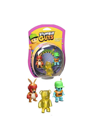 Kız Erkek Çocuk Oyuncak PMI SG2220 Stumble Guys Figür Seti 3lü -Necotoys Kız Erkek Çocuk Oyuncak Eği