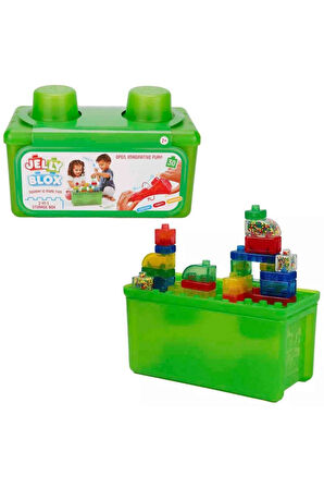 Kız Erkek Çocuk Oyuncak 2in1 Jelly Blox Saklama Kutulu Blok Seti 30 Parça - S00031693 Kız Erkek Çocu