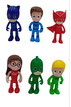 Kız Erkek Çocuk Eğlenceli Oyuncaklar Pjmaskeliler 6 Karakterli Ve 3 Aracı Rs693580
