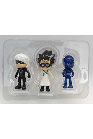 Kız Erkek Çocuk Eğlenceli Oyuncaklar Pijamaskeliler 3 Lü Figür Oyuncak Romeo Gece Ninjası Ay Kızı Pj