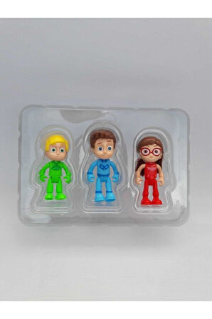 Kız Erkek Çocuk Eğlenceli Oyuncaklar Pijamaskeliler 3 Lü Figür Oyuncak Kedi Çocuk Kertenkele Baykuş