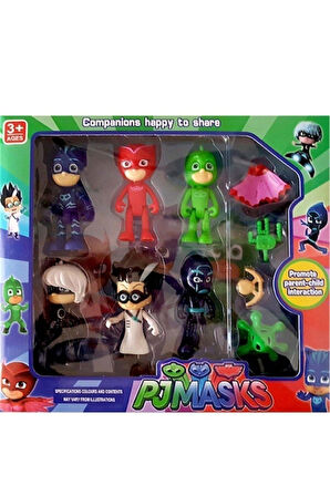 Kız Erkek Çocuk Eğlenceli Oyuncaklar Suden Pjmasks 10'lu Pijamaskeliler Figür Seti