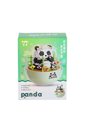 Kız Erkek Çocuk Oyuncak P1274 Panlos Panda Blok Seti 510 Parça -Vagon life Kız Erkek Çocuk Oyuncak E