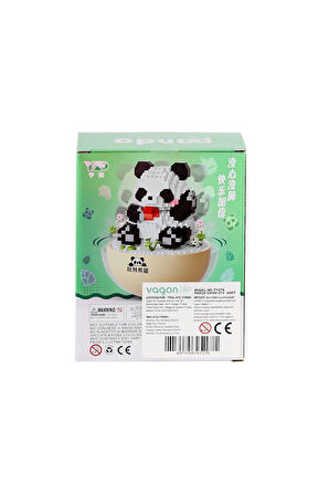 Kız Erkek Çocuk Oyuncak P1276 Panlos Panda 574 Parça Blok Seti -Vagon life Kız Erkek Çocuk Oyuncak E