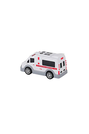 Kız Erkek Çocuk Oyuncak URT004-01 Şehrin Kırılmazları Sürtmeli Ambulans -Birliktoys Kız Erkek Çocuk