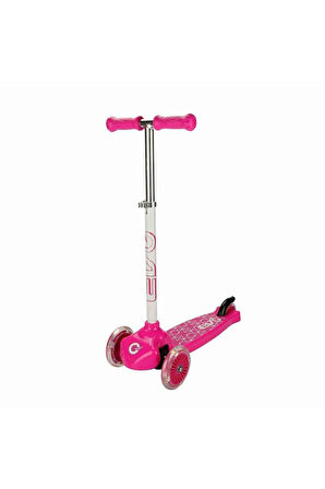 Kız Erkek Çocuk Oyuncak Evo Işıklı 3 Tekerlekli Pembe Scooter Kız Erkek Çocuk Oyuncak Eğitici Oyunca