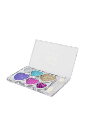 Kız Erkek Çocuk Oyuncak Lukky 6 lı Kalp Şeklinde Simli Krem Göz Farı Seti Kız Erkek Çocuk Oyuncak Eğ