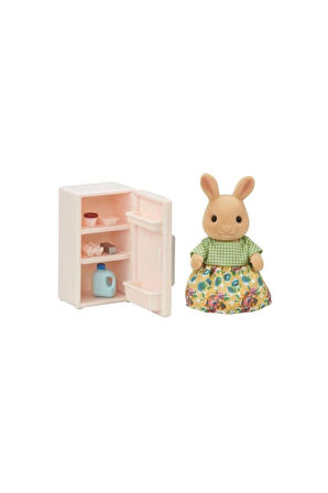 Kız Erkek Çocuk Oyuncak 5548 Sylvanian Families Sunny Tavşan Anne ve Buzdolabı Seti +3 yaş Kız Erkek