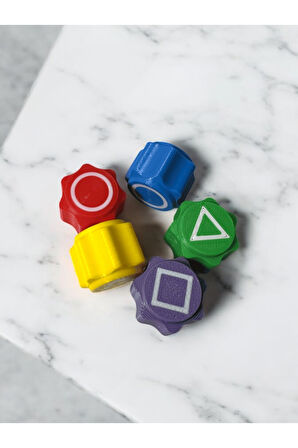 Kız Erkek Çocuk Eğlenceli Oyuncaklar Squid Game Oyun 5 Taş Seti Kalamar Oyun Beştaş Oyuncak Renkli T