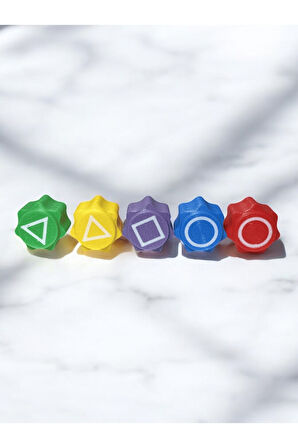 Kız Erkek Çocuk Eğlenceli Oyuncaklar Squid Game Oyun 5 Taş Seti Kalamar Oyun Beştaş Oyuncak Renkli T