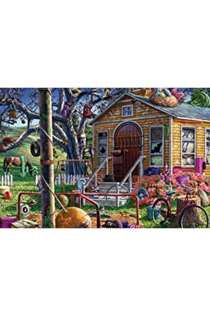 Kız Erkek Çocuk Oyuncak KS Puzzle 1000 Parça Lonely House Yalnız Ev Kız Erkek Çocuk Oyuncak Eğitici