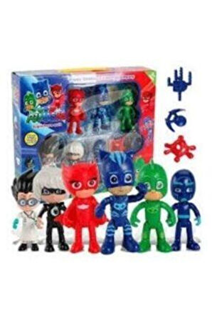 Kız Erkek Çocuk Eğlenceli Oyuncaklar Figür Oyuncak Pjamask 6 Lı