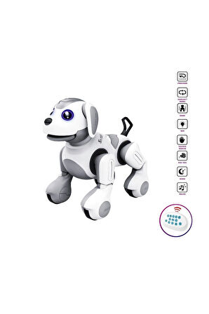 Öğretici Oyuncaklar G52 Uzaktan Kumandalı Full Fonksiyon Şarjlı İnteraktif Akıllı Robot Köpek Kız Er