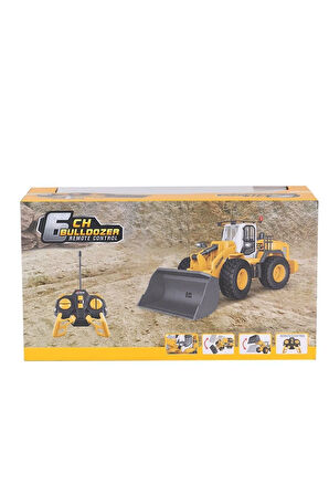 Kız Erkek Çocuk Oyuncak 5088 SUN-1:24 IŞIKLI USB ŞARJZLI UZAKTAN KUMANDALI BULDOZER Kız Erkek Çocuk