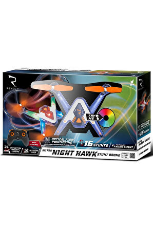 Kız Erkek Çocuk Oyuncak Uzaktan Kumandalı Night Hawk Stunt Işıklı Drone Kız Erkek Çocuk Oyuncak Eğit