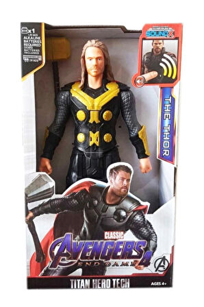 Kız Erkek Çocuk Eğlenceli Oyuncaklar Thor Sesli Işıklı 30Cm Figür Oyuncak