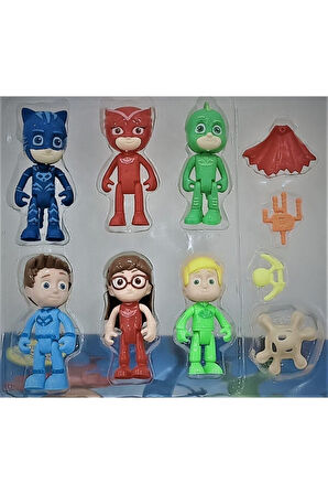 Kız Erkek Çocuk Eğlenceli Oyuncaklar Pijamaskeliler 10'lu Iyiler Figür Seti Elleri Ve Bacakları Ekle