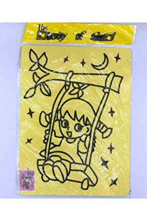 Kız Erkek Çocuk Eğlenceli Oyuncaklar Kum Boyama 4 Lü