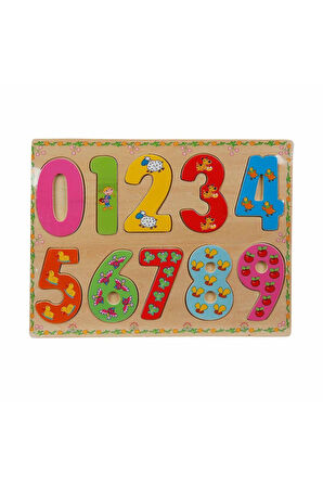 Kız Erkek Çocuk Oyuncak 5215 -Wooden Puzzle Numbers 10 Parça Kız Erkek Çocuk Oyuncak Eğitici Oyuncak
