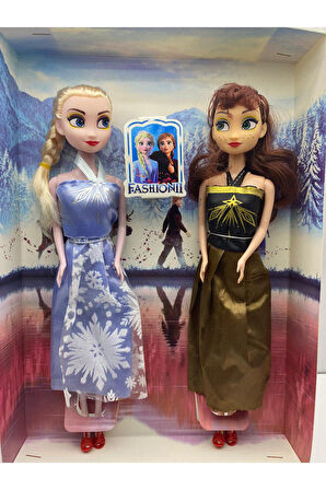 Kız Erkek Çocuk Eğlenceli Oyuncaklar Müzikli Bebek Ikili Elsa Ve Anna
