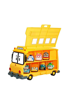 Kız Erkek Çocuk Oyuncak POLI 83148 ROBOCAR POLİ OKUL OTOBÜSÜ FİGÜR KUTUSU Kız Erkek Çocuk Oyuncak Eğ