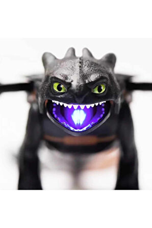 Kız Erkek Çocuk Oyuncak Ejderhanı Nasıl Eğitirsin Sesli ve Işıklı Aksiyon Figürü 38cm Kız Erkek Çocu