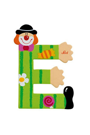 Kız Erkek Çocuk Oyuncak Palyanço Ahşap Harf E Kız Erkek Çocuk Oyuncak Eğitici Oyuncaklar