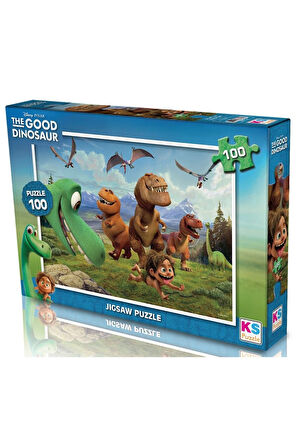 Kız Erkek Çocuk Oyuncak KS Puzzle 100 Parça Good Dinosaur Kız Erkek Çocuk Oyuncak Eğitici Oyuncaklar