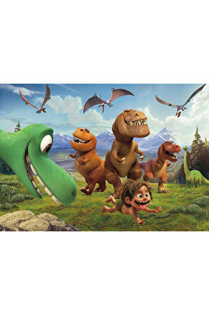 Kız Erkek Çocuk Oyuncak KS Puzzle 100 Parça Good Dinosaur Kız Erkek Çocuk Oyuncak Eğitici Oyuncaklar