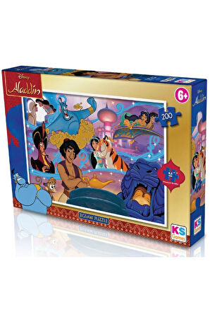 Kız Erkek Çocuk Oyuncak KS Puzzle 200 Parça Aladdin Kız Erkek Çocuk Oyuncak Eğitici Oyuncaklar
