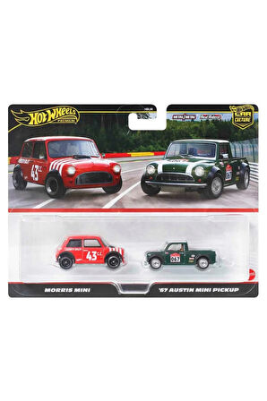 Kız Erkek Çocuk Oyuncak 1:64 Premium Car Culture 2'li Morris Mini Ve 67 Austin Mini Pickup Kız Erkek