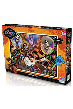 Kız Erkek Çocuk Oyuncak KS Puzzle 100 Parça Coco Kız Erkek Çocuk Oyuncak Eğitici Oyuncaklar