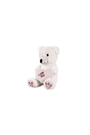 Çocuk Bebek Oyuncakları 5520 50cm BEYAZ KALPLİ AYICIK Kız Erkek Çocuk Oyuncak Eğitici Oyuncaklar