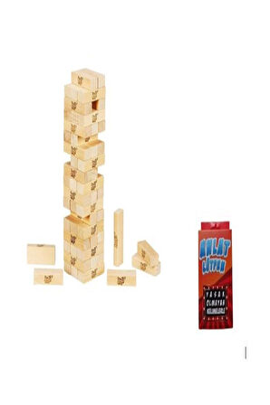 Kız Erkek Çocuk Eğlenceli Oyuncaklar Denge Oyunu Jenga Ve Anlat Lütfen Tabu Kartları Anlat Bakalım
