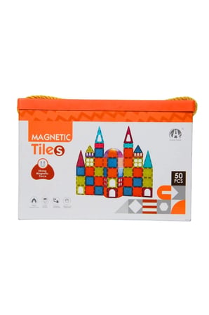 Kız Erkek Çocuk Oyuncak Magnetic Tiles 50 Parça Kız Erkek Çocuk Oyuncak Eğitici Oyuncaklar