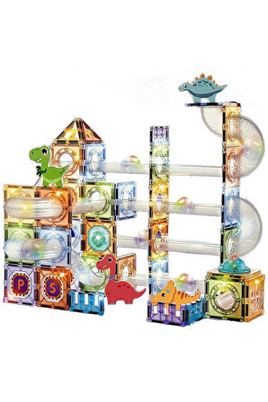 Kız Erkek Çocuk Oyuncak Magnetic Tiles Light Version 108 Parça Kız Erkek Çocuk Oyuncak Eğitici Oyunc