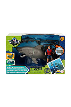 Kız Erkek Çocuk Oyuncak S01049012 Wild Quest Köpek Balığı ve Dalgıç Adam Oyun Seti Kız Erkek Çocuk O